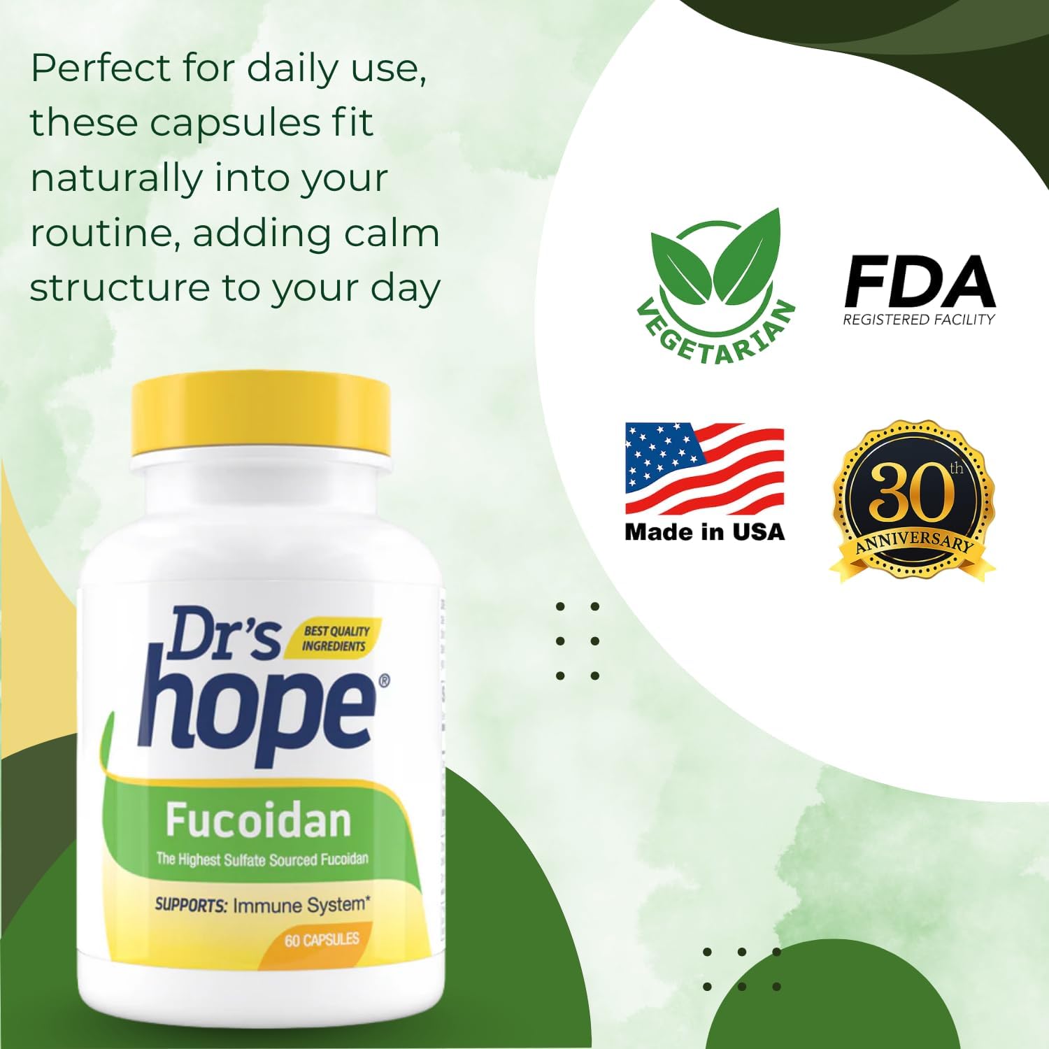 Fucoidán 65mg con Extracto de Alga Parda – 60 Cápsulas