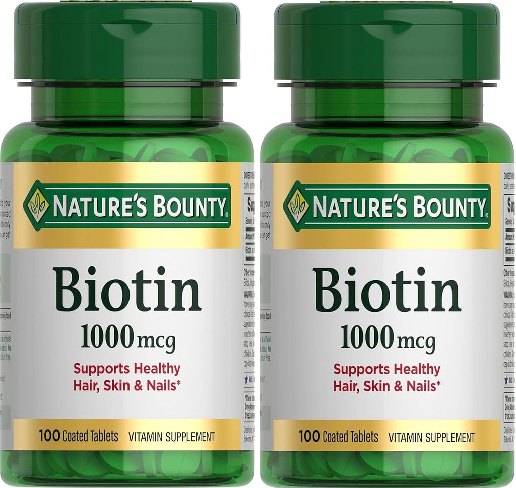 Nature's Bounty Biotina 1000 mcg, 200 Comprimidos (Paquete de 2)