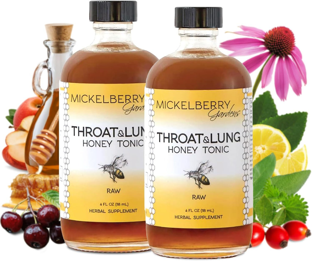 Mickelberry Gardens Tónico de Miel para Garganta y Pulmones (2x118ml)
