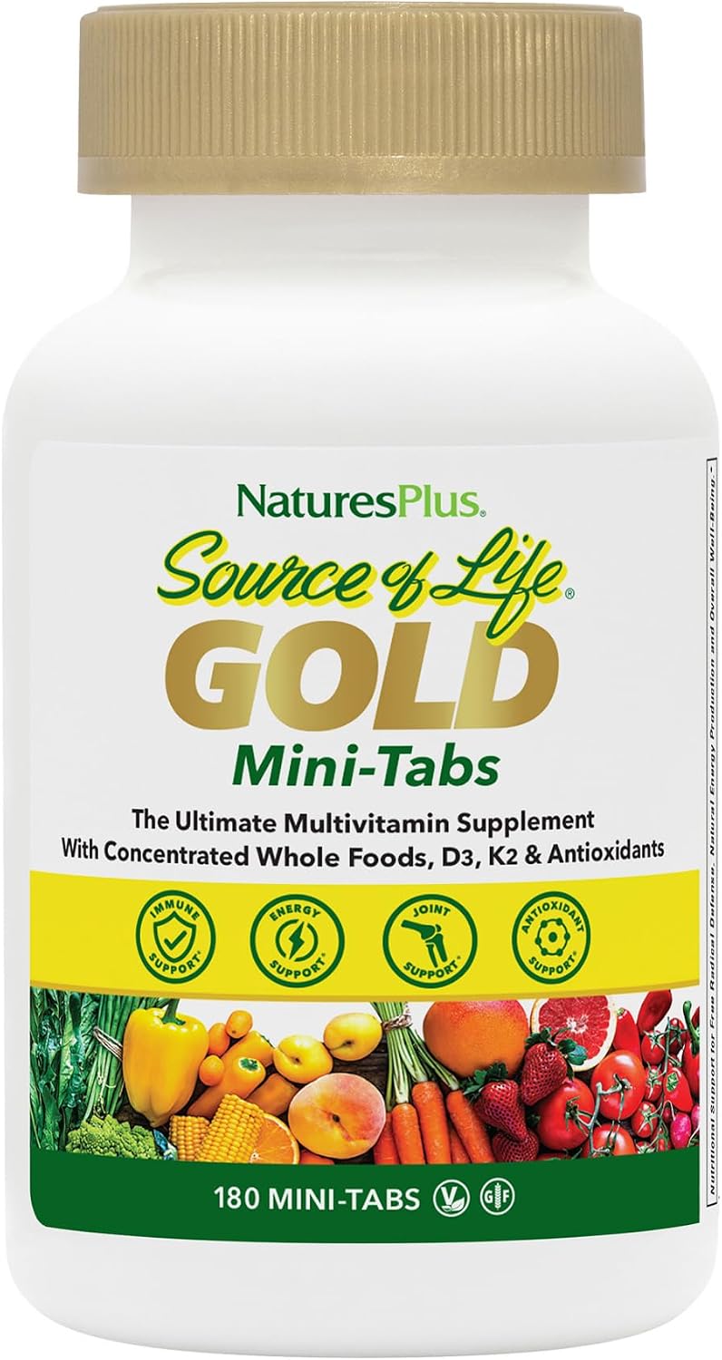 NaturesPlus Source of Life GOLD Multivitamínico - 180 Mini-Comprimidos