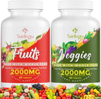 Santegra 2000 MG Fruit and Veggies Supplement, 35+ Fruits and Vegetables, 120 Tablets