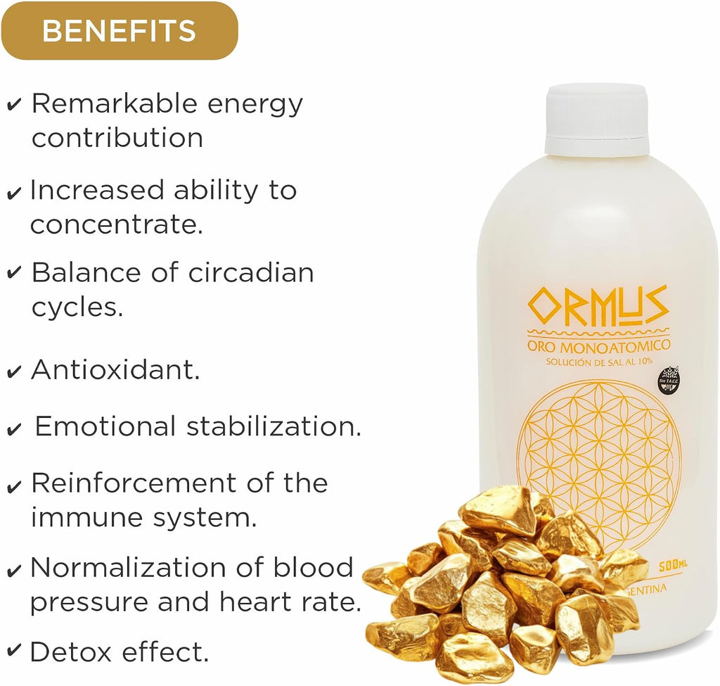 Ormus Patagonia Dabar Frecuencial - Kit Ormus Monoatómico y Collar Atlantean Gold