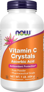 NOW Foods, Vitamina C en Cristales (Ácido Ascórbico), 454 g