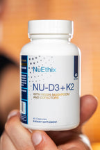 NuEthix Formulations NU-D3 + K2 - Vitamina D3 y K2 5000 UI con Reishi, Magnesio y Zinc, 60 cápsulas