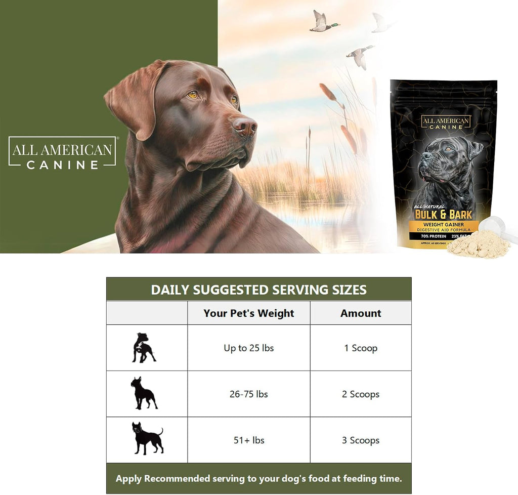 All American Canine - Weight Gainer y Digestive Aid para Perros