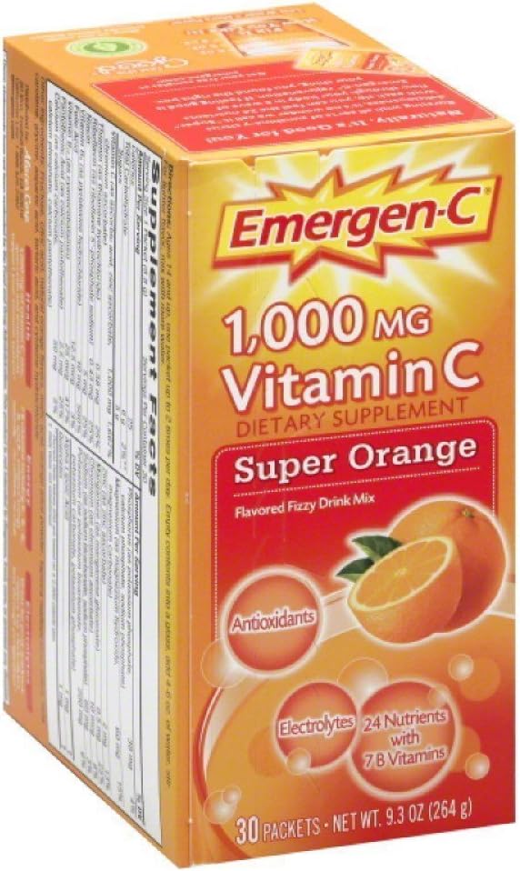 Emergen-C Super Naranja - 30 Sobres (Paquete de 4)