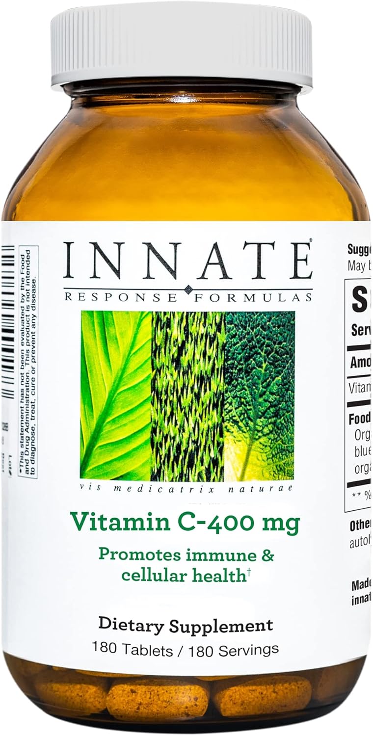 INNATE Response Formulas Vitamina C 400 mg con Alimentos Integrales - 180 Comprimidos