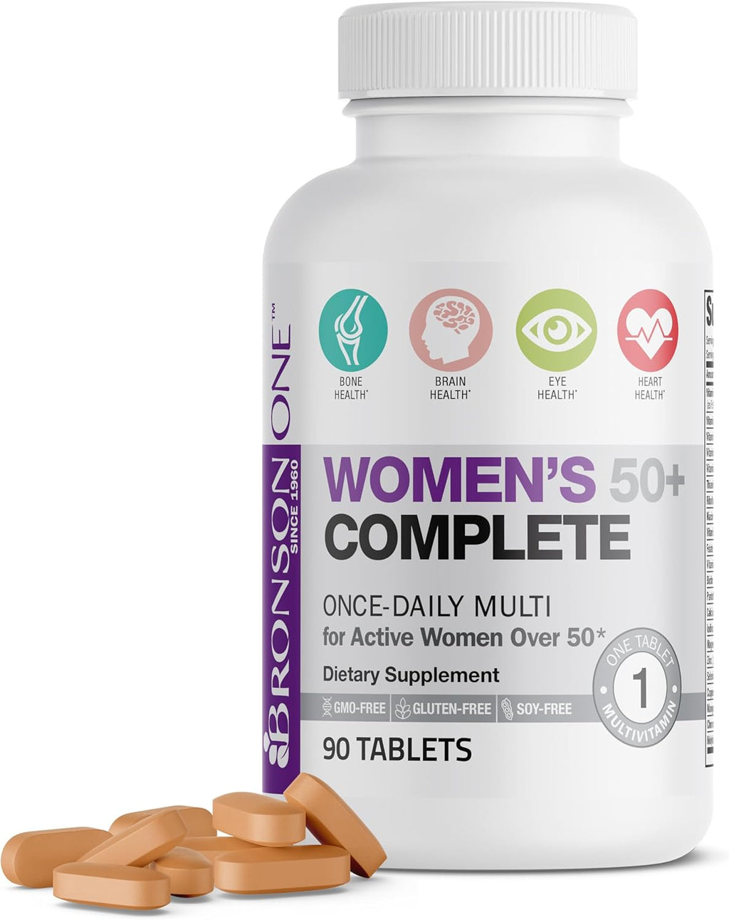 Bronson ONE Daily Women’s 50+ Complete Multivitamin Multimineral, 180 Tablets