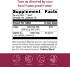 Bariatric Advantage B-12 Speedy Melts - Vitamina B12 1000 mcg con Ácido Fólico, 30 Comprimidos de Disolución Rápida Sabor Menta
