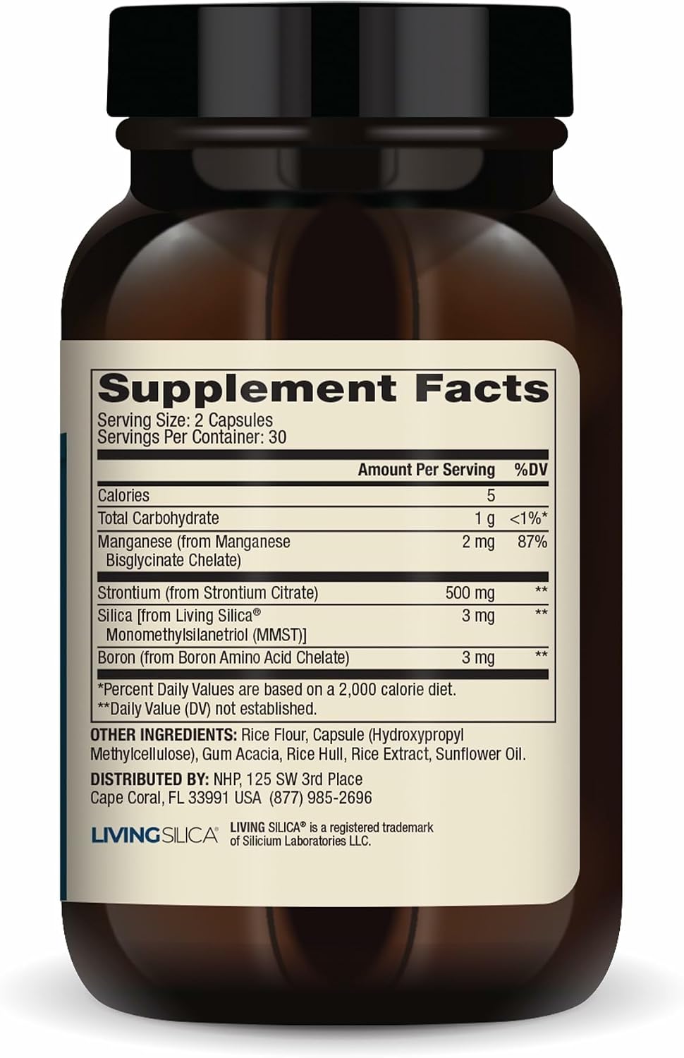 Dr. Mercola Bone Support con Estroncio y Boro - Apoyo a la Fortaleza Ósea - 60 Cápsulas