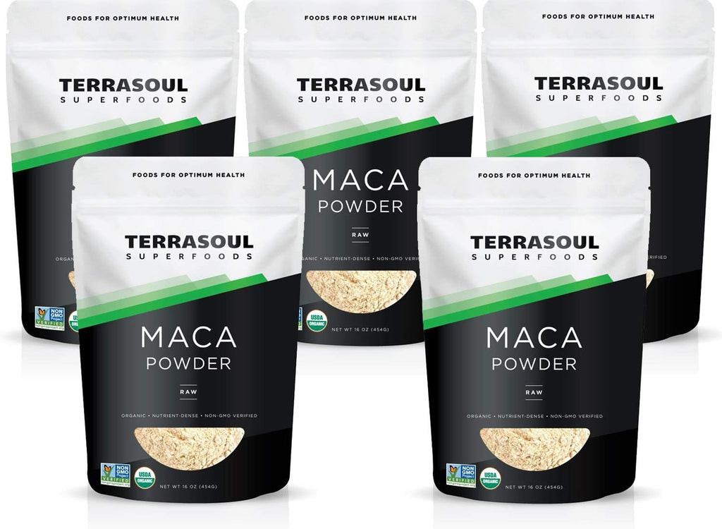 Terrasoul Superfoods Polvo de Maca Orgánica Cruda, 5 Lbs