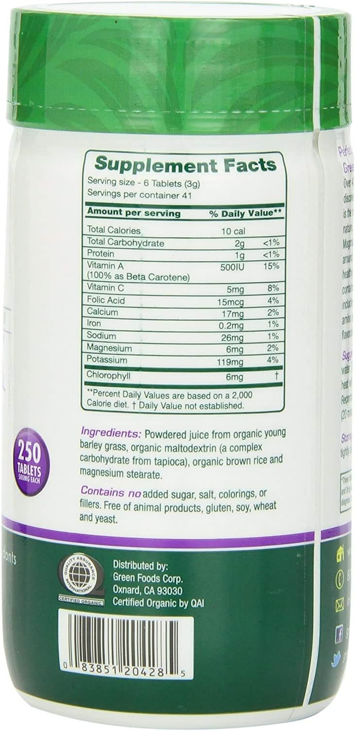 Green Foods Green Magma Complemento Nutricional, 500 Comprimidos