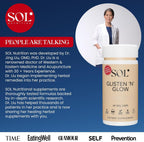 Sol Nutrition Glisten 'N' Glow: Suplemento de Vitaminas para la Piel con Biotina, Colágeno, Vitaminas A, B, C y E, 60 Cápsulas