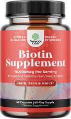 Natures Craft Biotin 10000 mcg - Hair, Skin & Nails