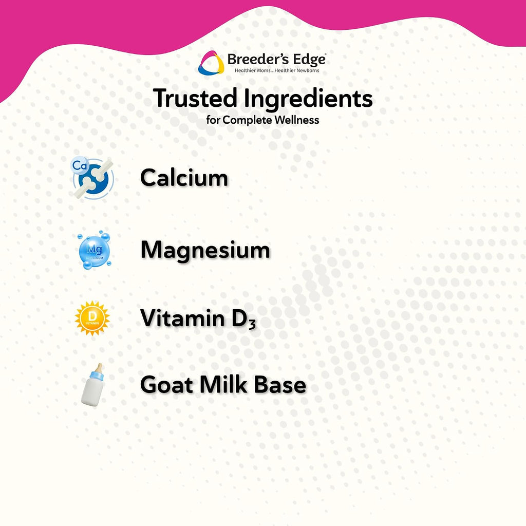 Breeder’s Edge Oral Cal Plus Powder, Calcio y Vitamina D₃ para Perros y Gatos Lactantes, 1 kg