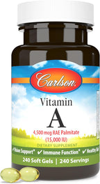Carlson Labs Vitamina A Palmitato, 15000 UI, 120 Cápsulas Blandas