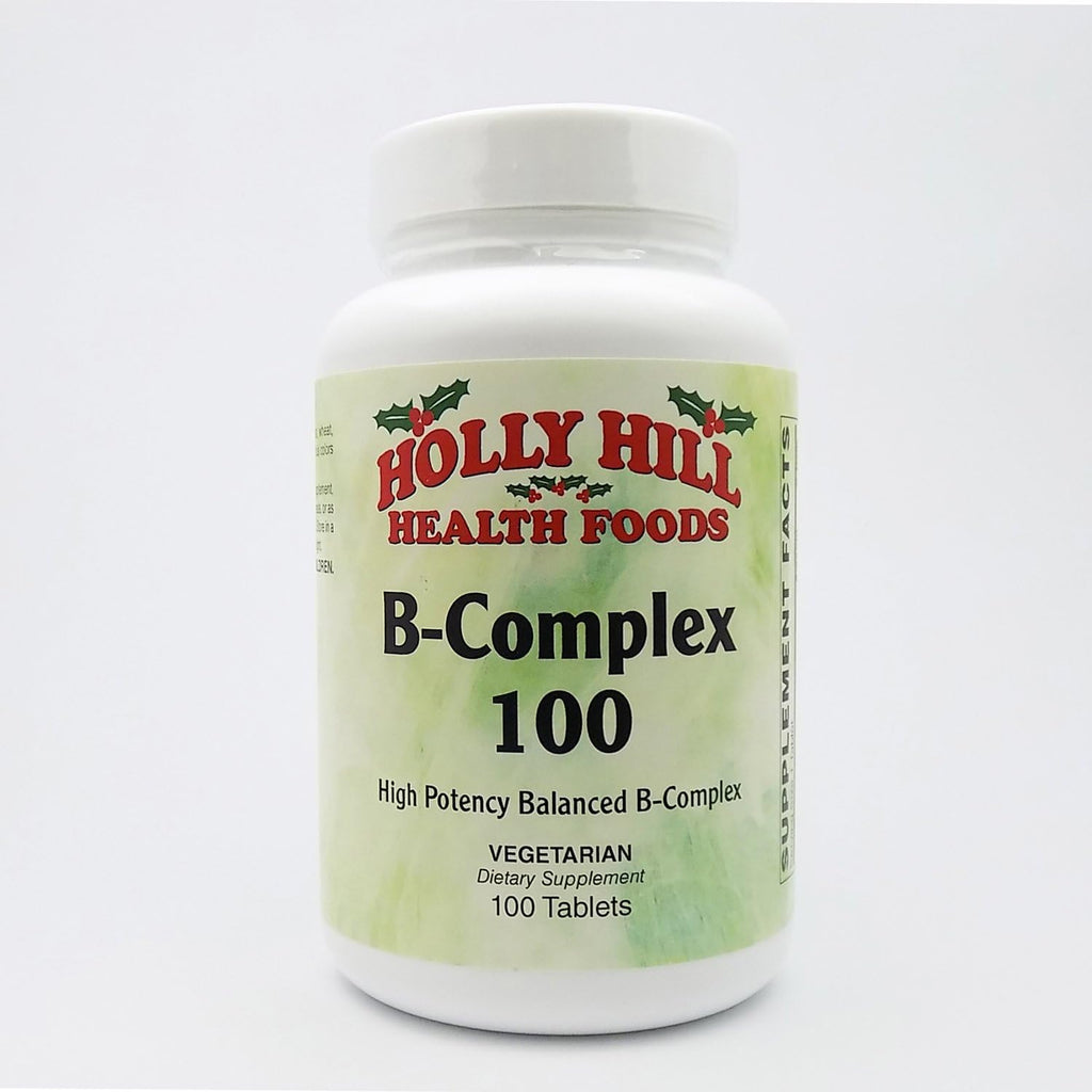 Holly Hill Health Foods, Complejo B 100, Fórmula Vegetariana, 100 Comprimidos