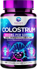 Nature's Peak Calostro Bovino 1000mg con 20% Inmunoglobulinas (IgG) - 120 Cápsulas