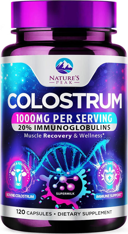 Nature's Peak Calostro Bovino 1000mg con 20% IgG - 60 Cápsulas – Image 10