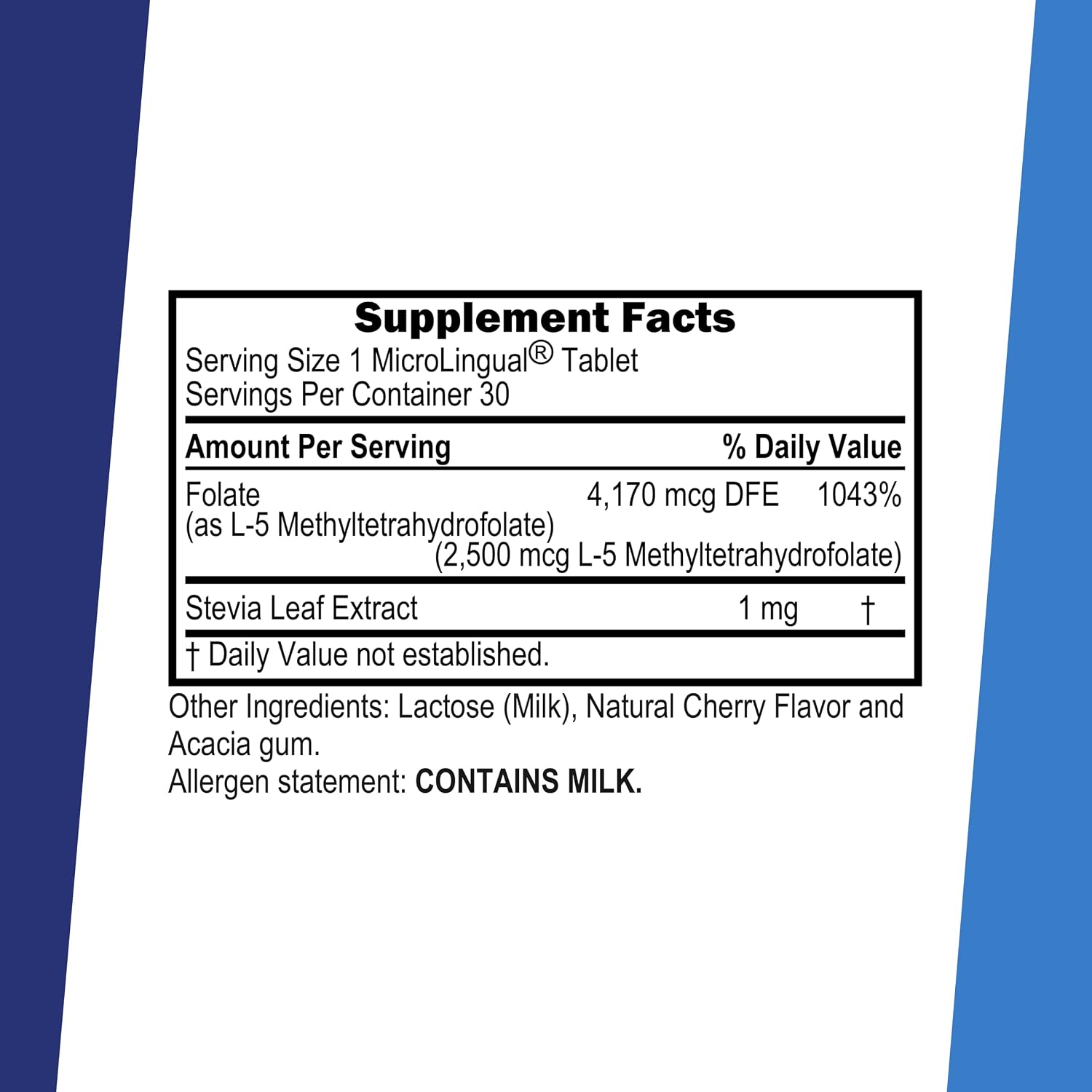 Superior Source Metilfolato 2.500 mcg - 30 Comprimidos Sublinguales