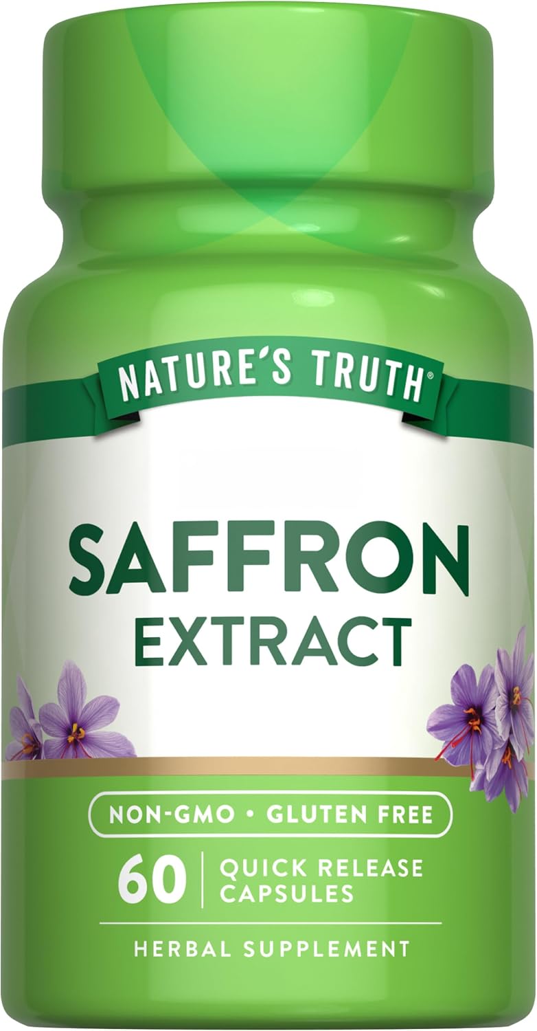 Extracto de Azafrán de Nature's Truth | Cápsulas Concentradas | No-GMO y Sin Gluten
