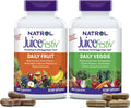 Natrol JuiceFestiv, Cápsulas de Frutas y Verduras Orgánicas con Probióticos y Enzimas, 90 Cápsulas (2 Envases)