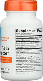 Doctor's Best Vein Support con DiosVein y MenaQ7, 60 cápsulas