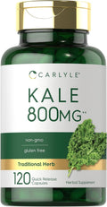 Carlyle Suplemento de Kale | 120 Cápsulas | Extracto de Hoja | Sin Gluten y No-GMO