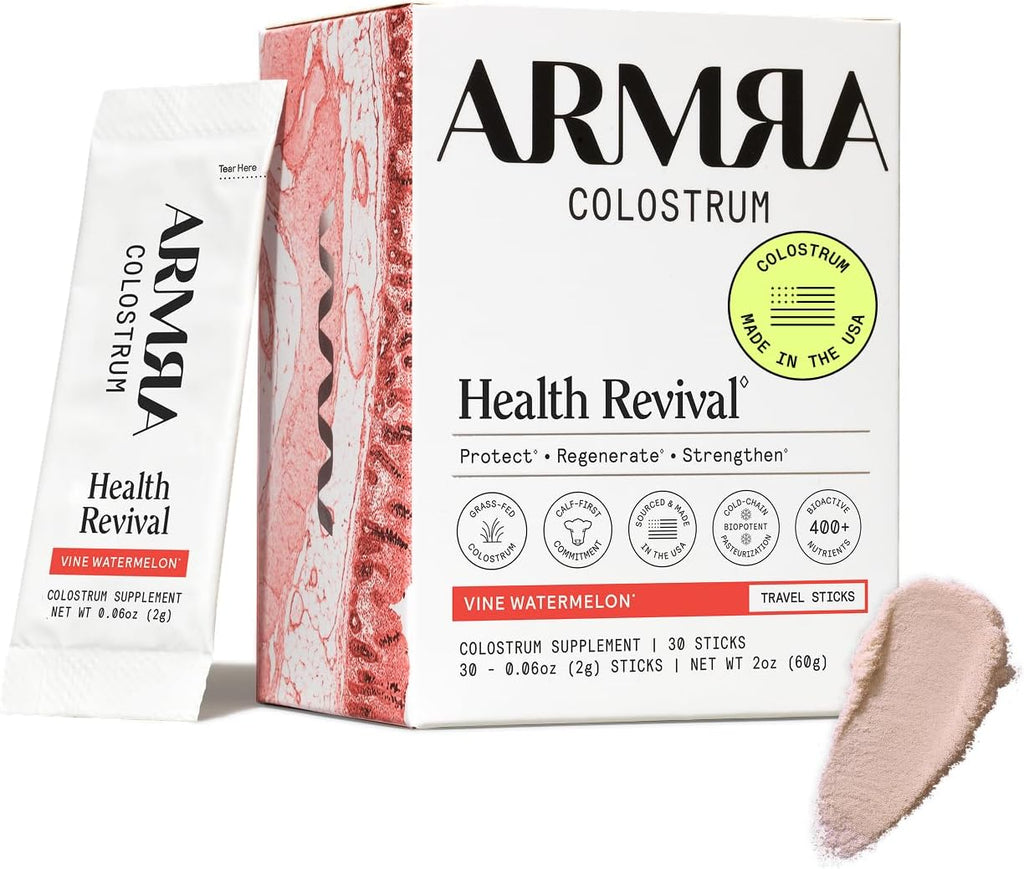 ARMRA Colostrum en Polvo | Sin Sabor | Salud Intestinal y Piel | 30 Dosis
