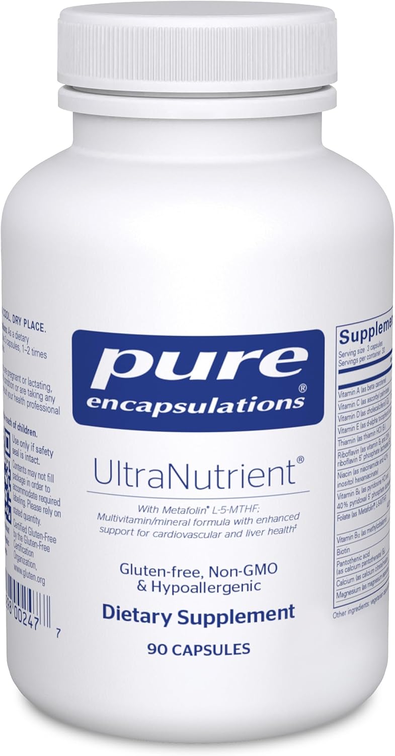 Pure Encapsulations UltraNutrient – Multivitamínico y Minerales con CoQ10, 90 Cápsulas