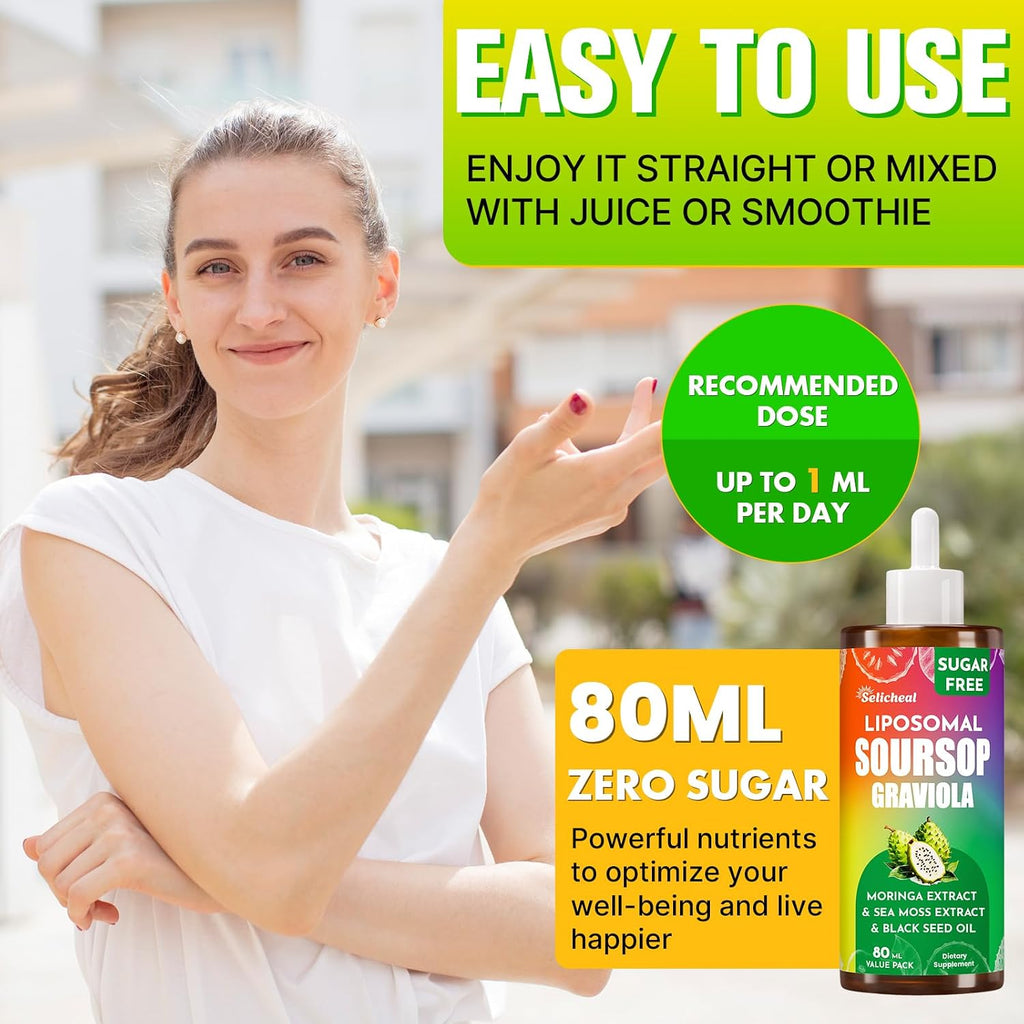 Soursop Bitters Líquido 880MG con Extracto de Hoja y Musgo de Mar