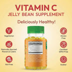 Human Beanz Vitamin C Jelly Bean Gummies | 120 Gomitas de Vitamina C Sabor Citrus Blast | Vegetariano, Kosher
