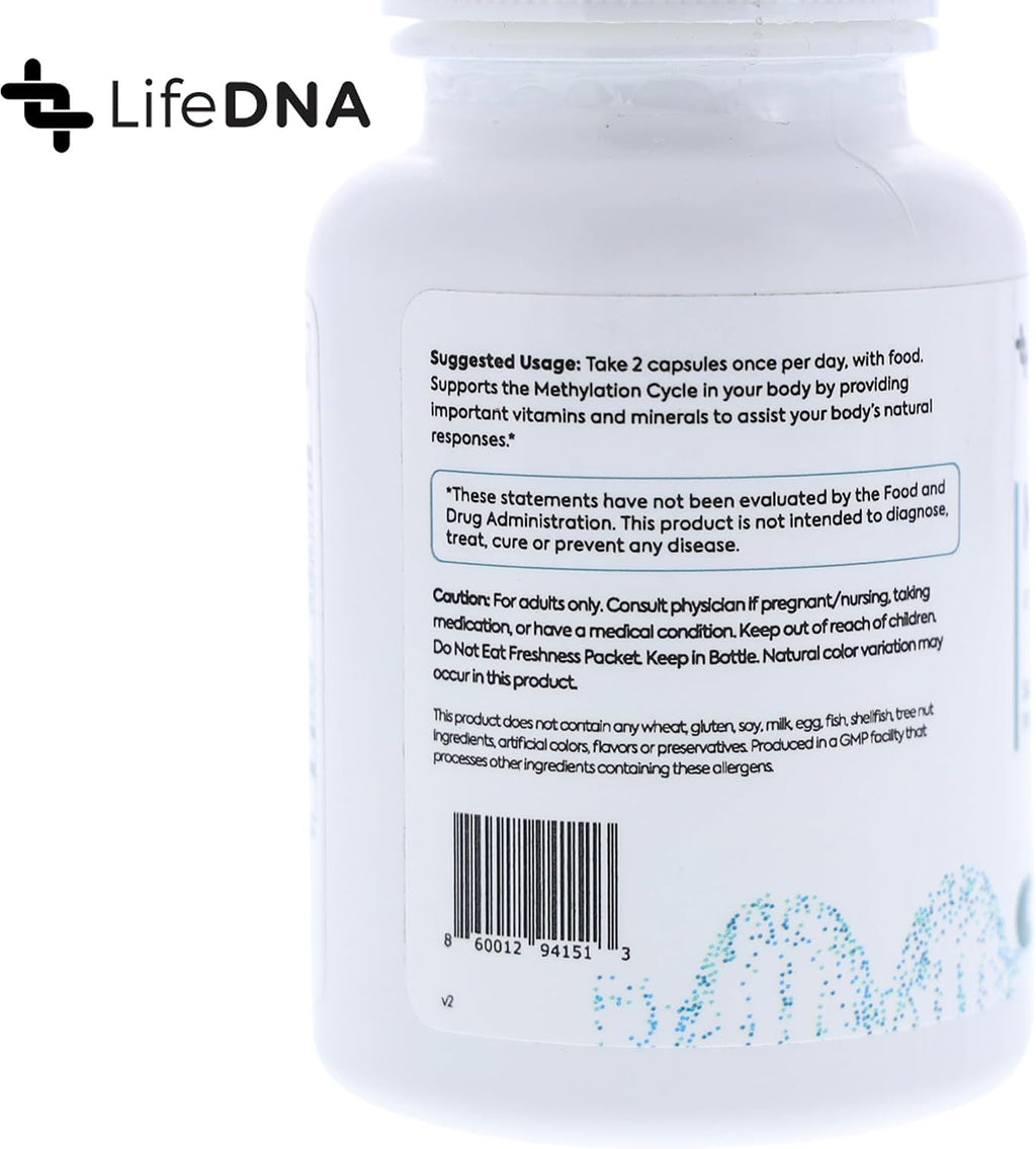 LIFEDNA Complejo Multivitamínico Metilado con Metilfolato, 3 Envases (90 Días)