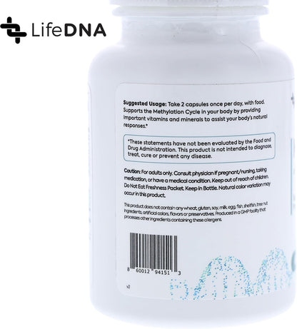 LIFEDNA Complejo Multivitamínico Metilado – Vitamina B12 (metilcobalamina + adenosilcobalamina): Combinación de – Image 2