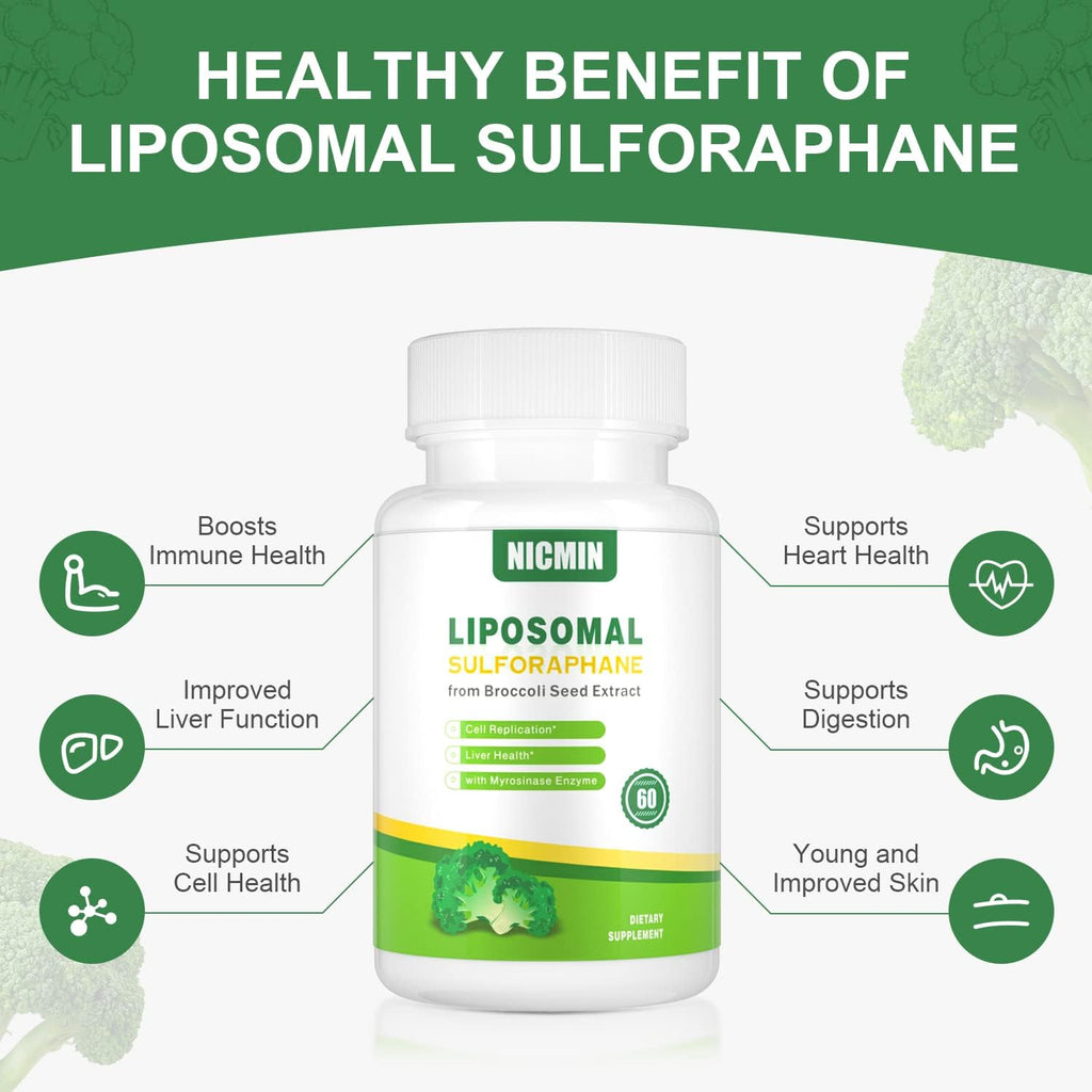NICMIN Sulforafano Liposomal 550mg - 60 Cápsulas