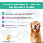 Progility Multivitamínico Diario para Perros – Con Taurina y Probióticos, Masticables Sabor Bacon y Queso (90 unidades)