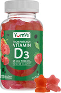 YUM-V'S Gomitas de Vitamina D3 5000 IU (125 mcg) - 120 Gomitas