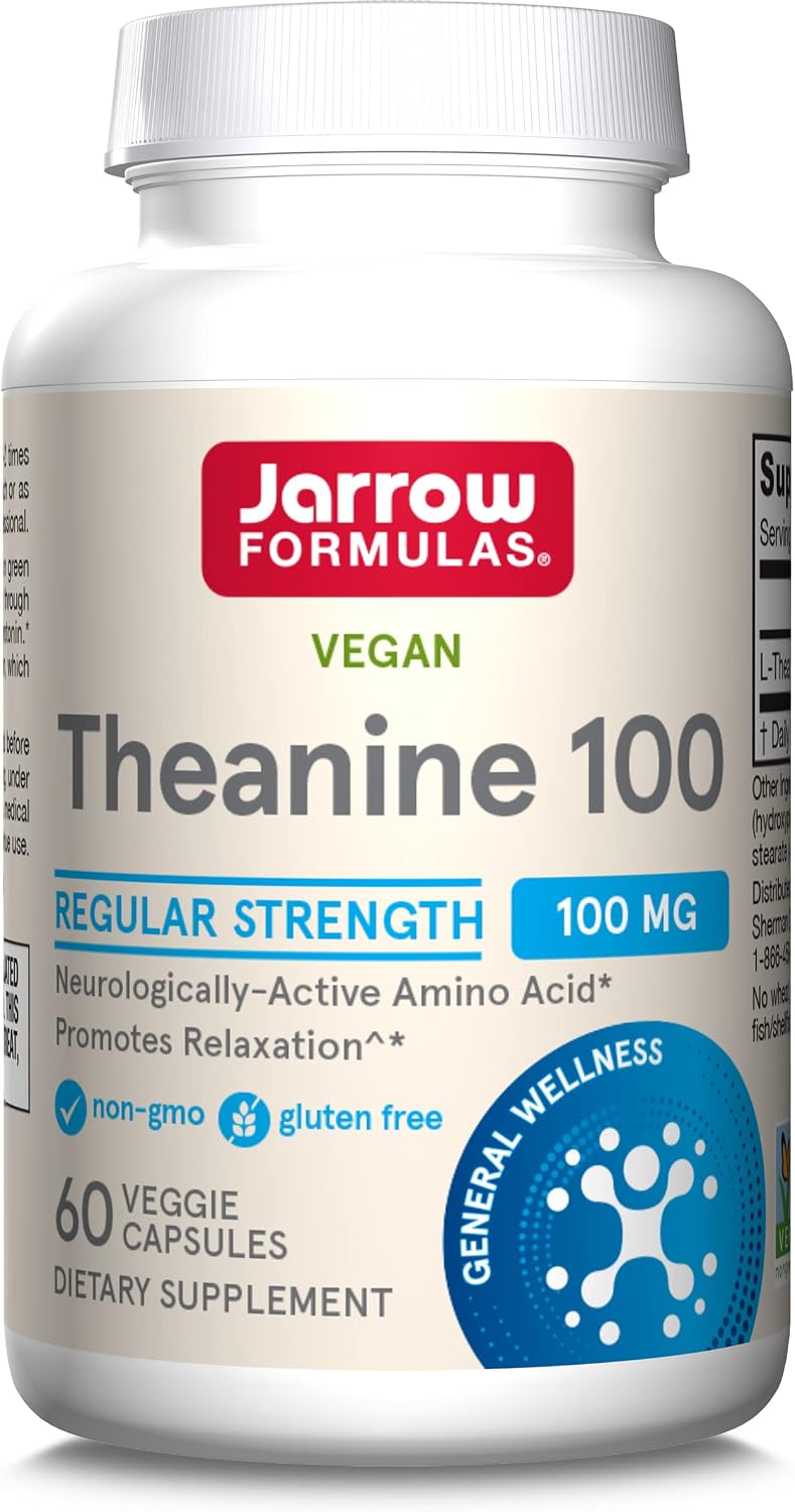 Jarrow Formulas Theanine 100 mg, 60 Cápsulas