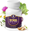 Steel Bite Pro – 23 Ingredientes de Origen Vegetal – 60 Cápsulas – 1 Mes
