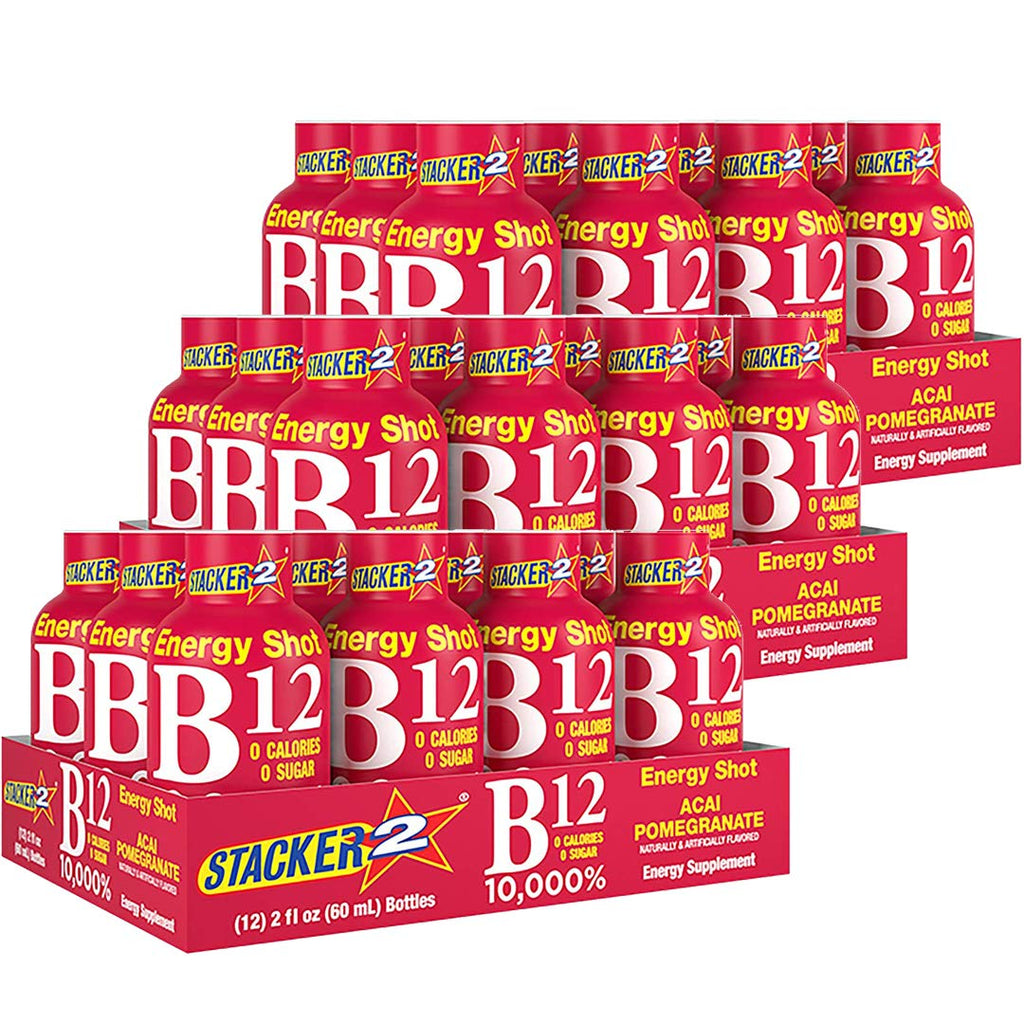 Stacker 2 Complejo B12 B6 B3 Líquido - Pack 24 Shots Energía