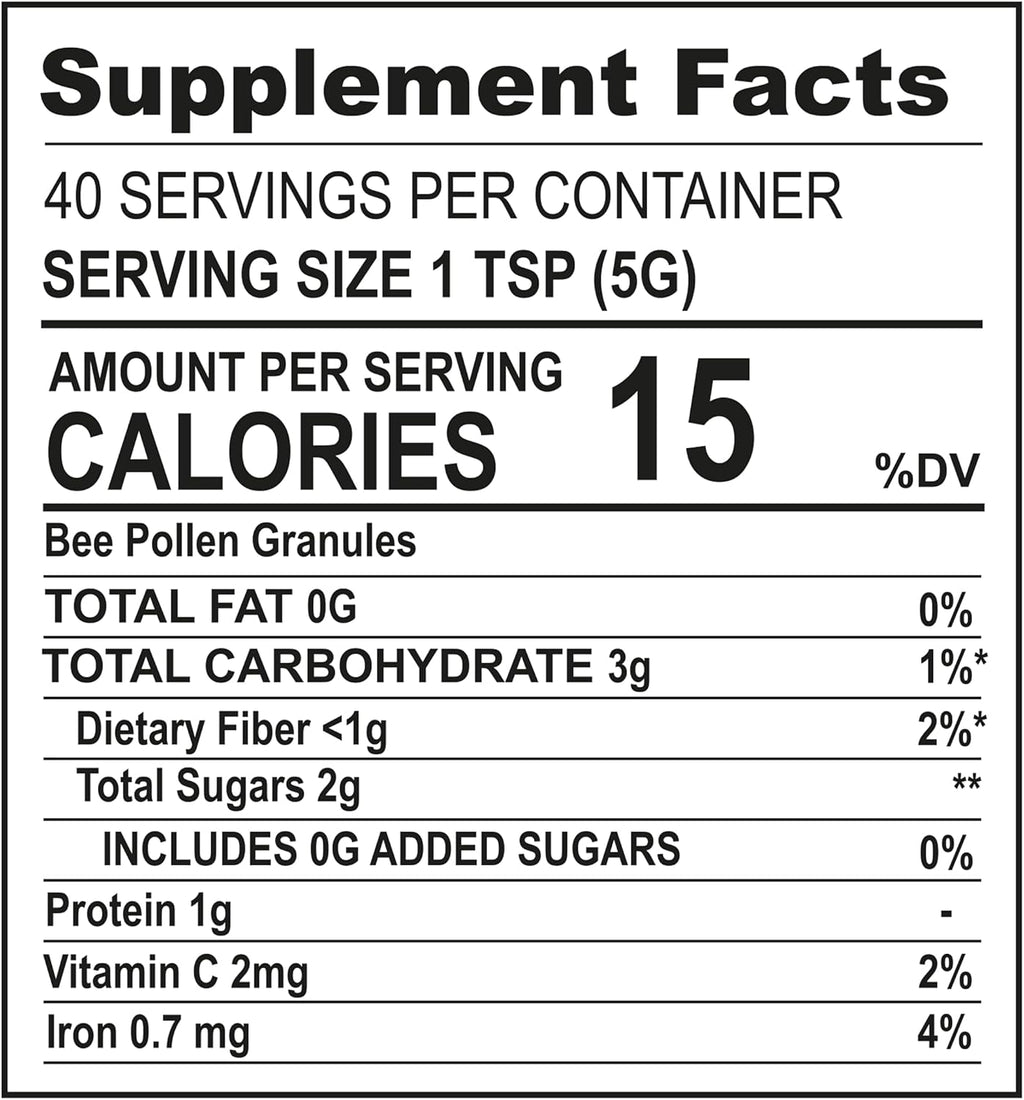 Polen de Abeja Orgánico 200g | Certificado USDA y UE | ottoman organic