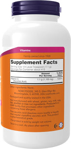 NOW Foods, Vitamina C en Cristales (Ácido Ascórbico), 454 g