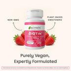 EZ Melts Biotina 5000 mcg - Comprimidos bucodispersables de biotina para cabello, piel y uñas - 90 comprimidos