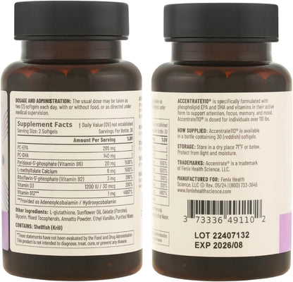 Accentrate110 - Suplemento de Enfoque con – Riboflavina (B2) : contribuye a la reducción del cansancio y la fatiga. – Image 8