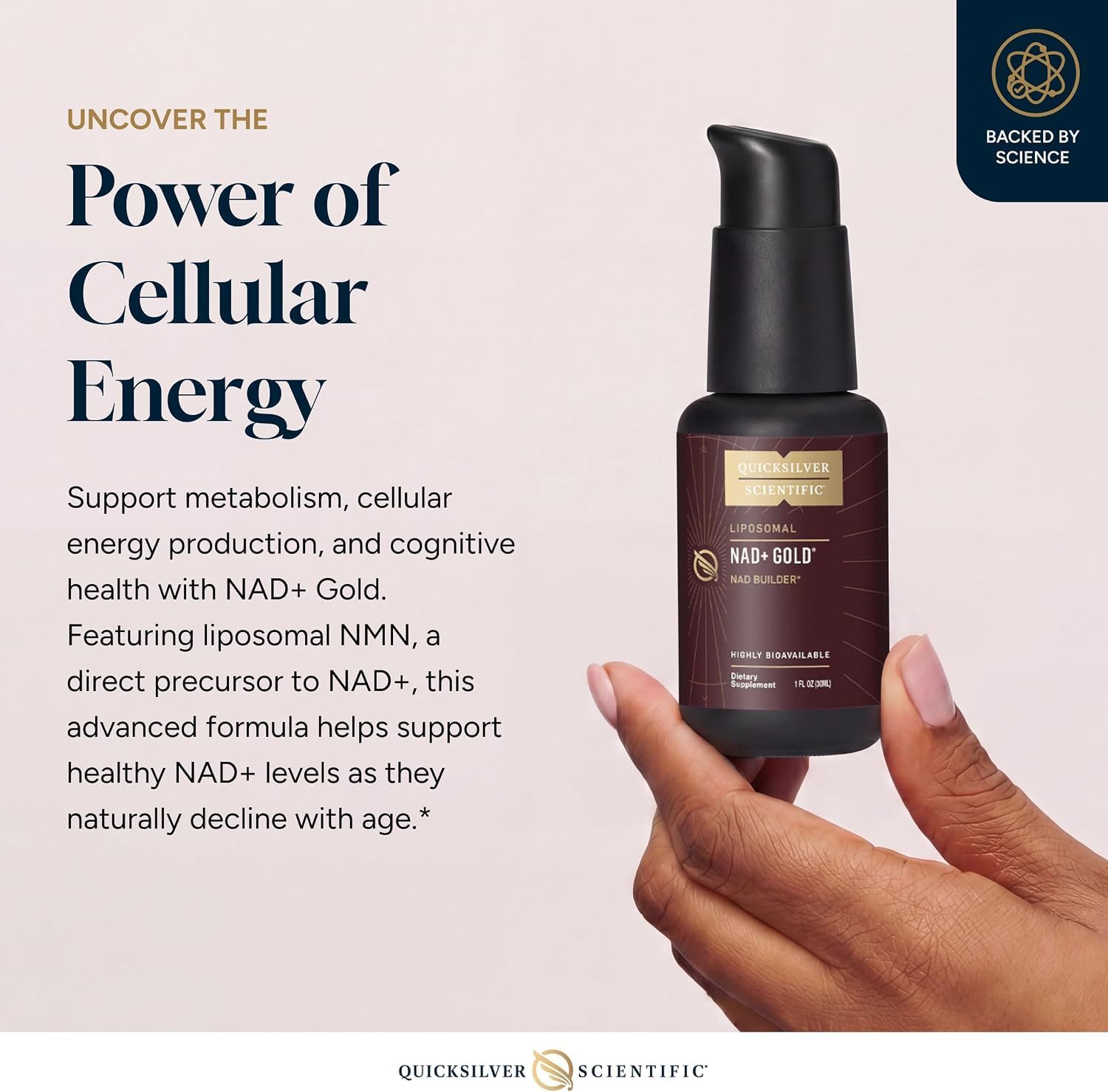 Quicksilver Scientific NAD+ Gold 30mL - Suplemento Liposomal de NMN