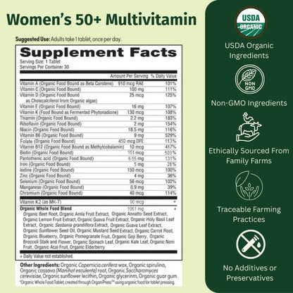 EarthFirst Organic Multivitamínico Diario – Vitamina C, zinc y selenio: Contribuyen a la protección de las células – Image 2