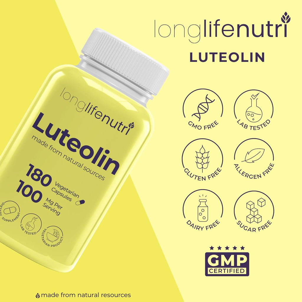 Luteolina 100mg - 180 Cápsulas Veganas - LongLifeNutri