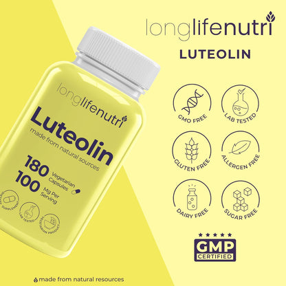Luteolina 100mg - 180 Cápsulas Veganas - LongLifeNutri – Image 7