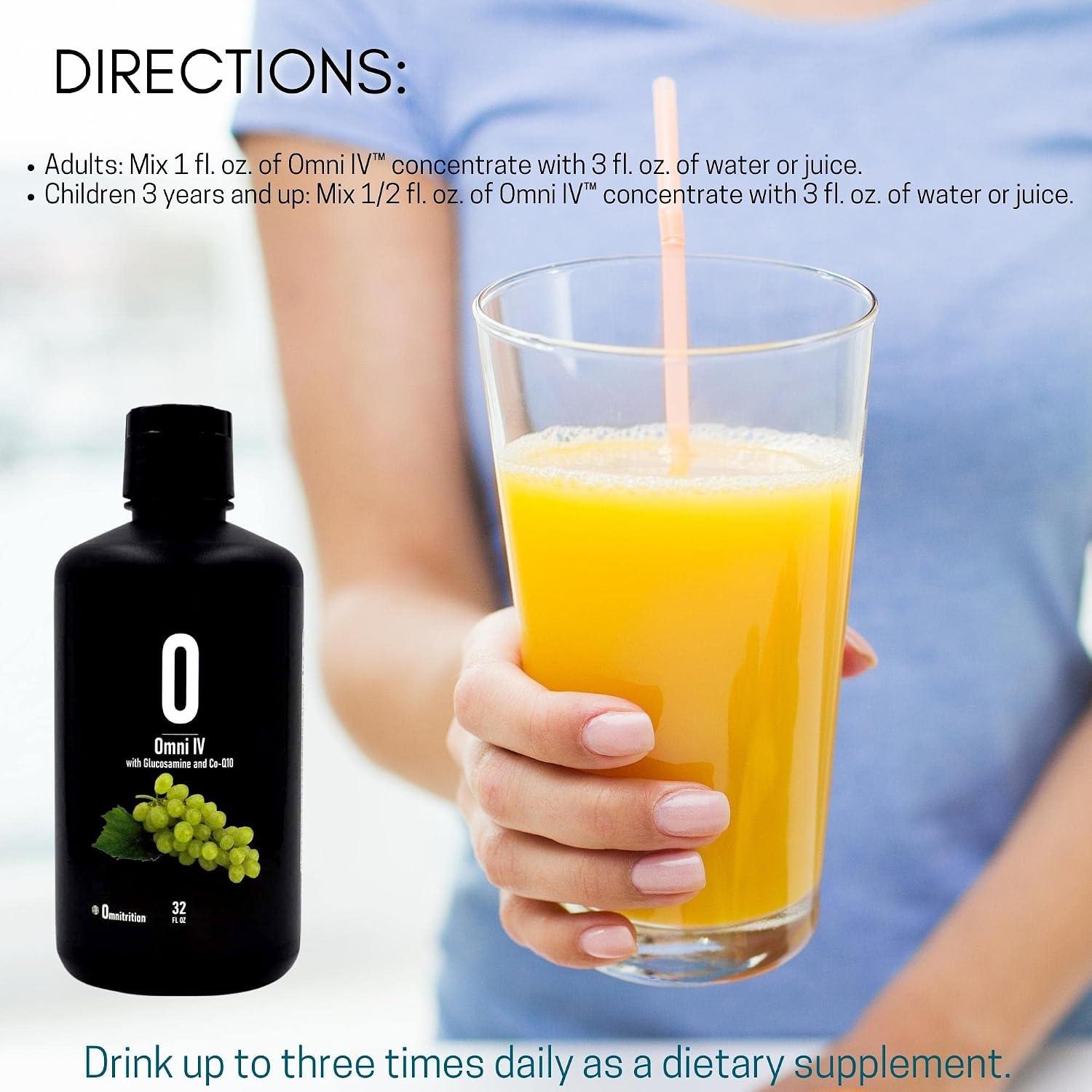Omnitrition Pack AM y PM: Omni IV Líquido Multivitamínico con Glucosamina y OmniTrim Nite Lite
