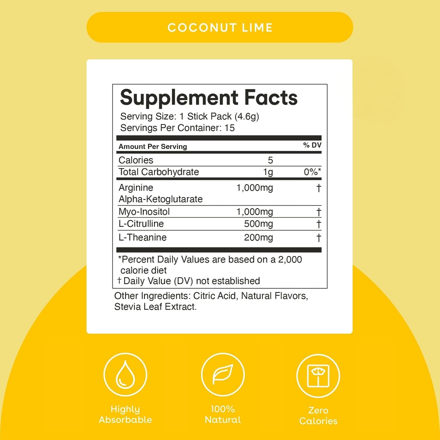 Focus de Mixhers - Nutrición para Mujeres - 15 Sobres de Bebida - Lima y Coco